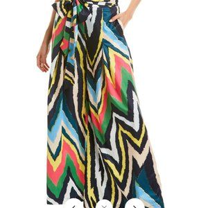 Colorful flowy wide leg palazzo pants - 1X